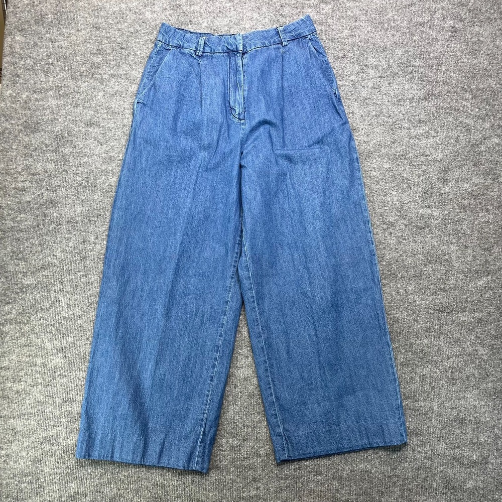 Old Navy Extra High-Rise Wide Leg Jeans‎ Women's 8 Blue Adjustable Waist - 30X27